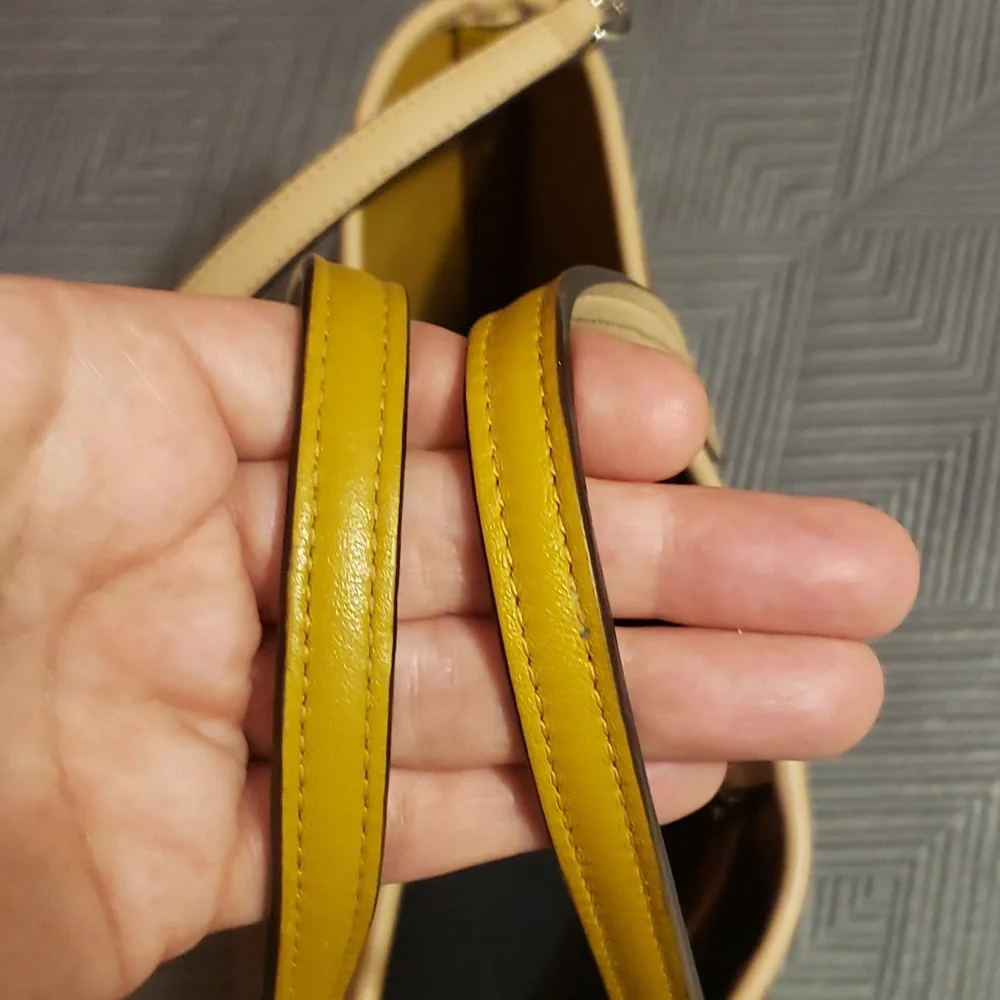 Coach brown and tan leather satchel for women - Picture 3 of 10